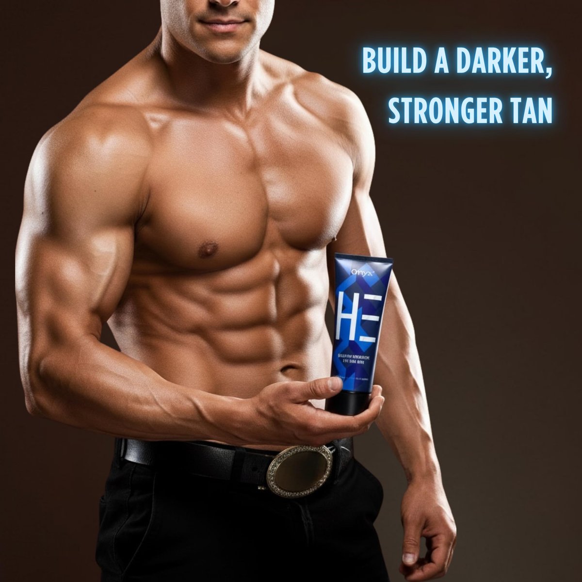 Onyx HE Tanning Bed Lotion for Men - Indoor Tanning Accelerator & Bronzer with Skin Firming & Muscle Bronzing Complex, 6.76 oz Avelisse
