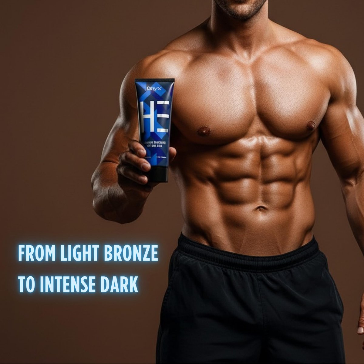 Onyx HE Tanning Bed Lotion for Men - Indoor Tanning Accelerator & Bronzer with Skin Firming & Muscle Bronzing Complex, 6.76 oz Avelisse