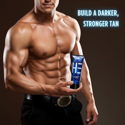 Onyx HE Tanning Bed Lotion for Men - Indoor Tanning Accelerator & Bronzer with Skin Firming & Muscle Bronzing Complex, 6.76 oz Avelisse