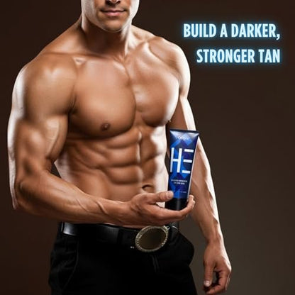 Onyx HE Tanning Bed Lotion for Men - Indoor Tanning Accelerator & Bronzer with Skin Firming & Muscle Bronzing Complex, 6.76 oz Avelisse