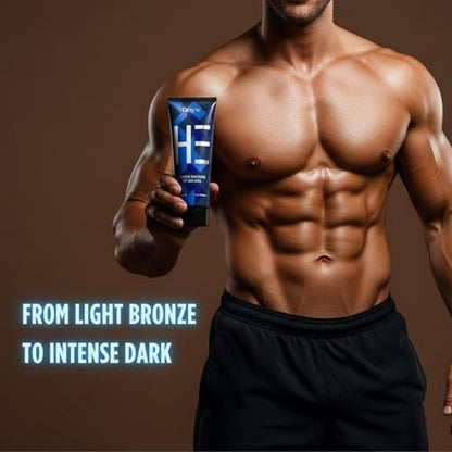 Onyx HE Tanning Bed Lotion for Men - Indoor Tanning Accelerator & Bronzer with Skin Firming & Muscle Bronzing Complex, 6.76 oz Avelisse