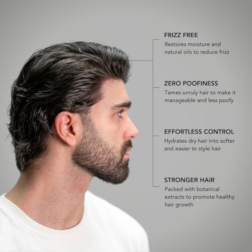 BLUMAAN Hydrating Hair Oil - Natural Men's Hair Strengthening Oil for Dry, Frizzy, Straight or Curly Hair - 60 ml Avelisse