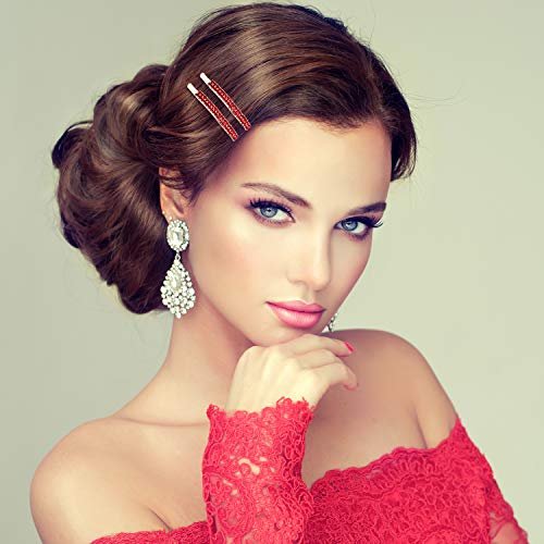 Yaomiao 16 Pieces Rhinestone Bobby Pins – Double Row Decorative Crystal Hair Clips for Women, Bridal Wedding Accessories (Style A, Multi Color) - görsel 12