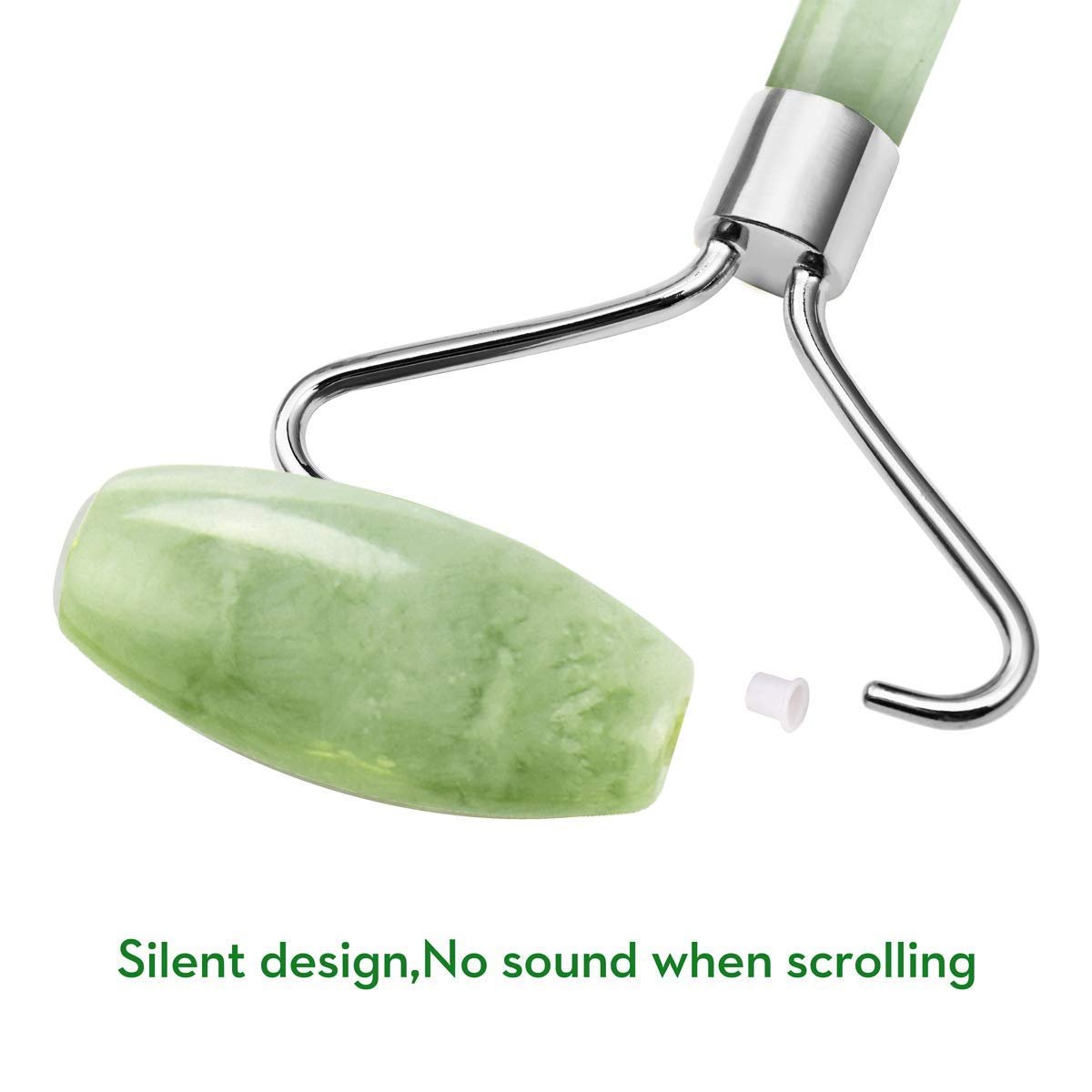 Kimkoo Jade Roller and Gua Sha for Face - 3 in 1 Kit with Facial Massager Tool, 100% Real Natural Jade Stone Anti-Aging, Face Beauty Set for Eye Anti-Wrinkle - görsel 5