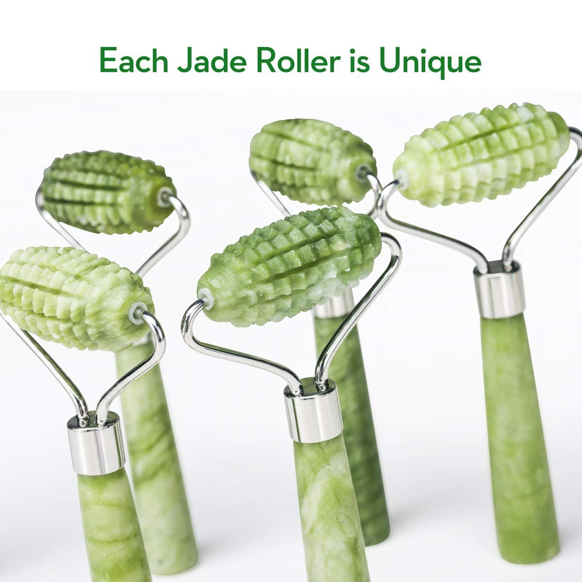 Kimkoo Jade Roller and Gua Sha for Face - 3 in 1 Kit with Facial Massager Tool, 100% Real Natural Jade Stone Anti-Aging, Face Beauty Set for Eye Anti-Wrinkle - görsel 13
