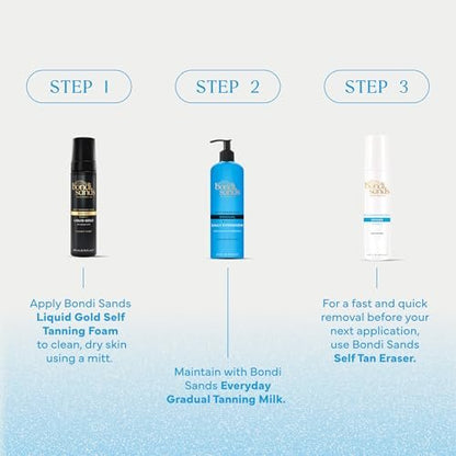 Bondi Sands Liquid Gold Self Tanning Foam - Lightweight Quick Dry with Argan Oil, Streak-Free Natural Tan, 200 mL Avelisse