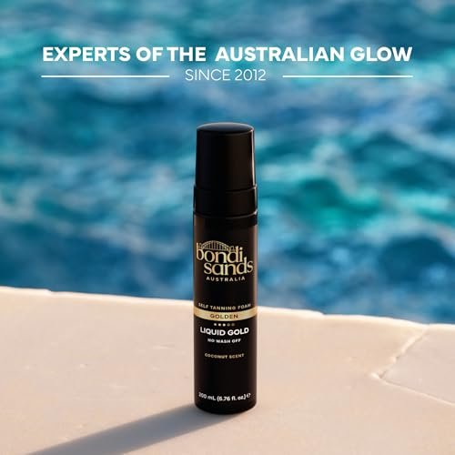 Bondi Sands Liquid Gold Self Tanning Foam - Lightweight Quick Dry with Argan Oil, Streak-Free Natural Tan, 200 mL Avelisse