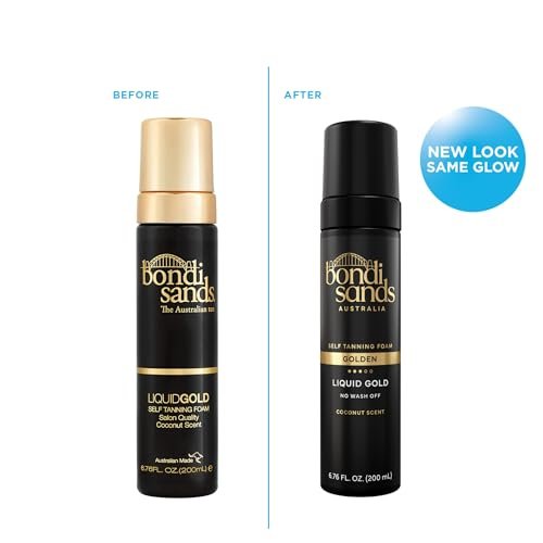 Bondi Sands Liquid Gold Self Tanning Foam - Lightweight Quick Dry with Argan Oil, Streak-Free Natural Tan, 200 mL Avelisse