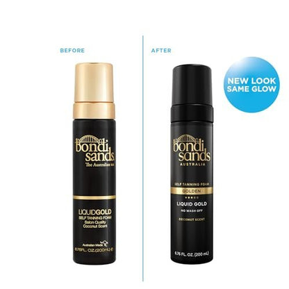 Bondi Sands Liquid Gold Self Tanning Foam - Lightweight Quick Dry with Argan Oil, Streak-Free Natural Tan, 200 mL Avelisse