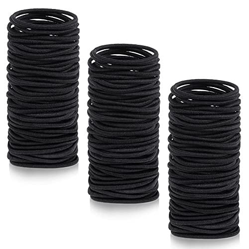 Anezus 250 Pcs Black Small Hair Ties - 3mm Elastics for Ponytails, Braids, and Everyday Styling - görsel 2