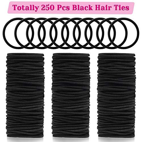 Anezus 250 Pcs Black Small Hair Ties - 3mm Elastics for Ponytails, Braids, and Everyday Styling - görsel 4