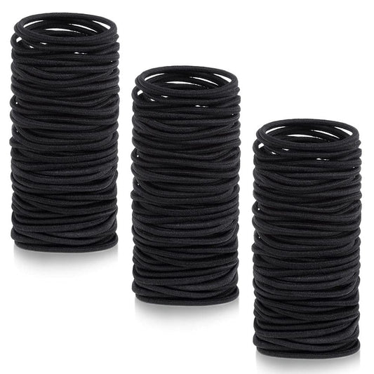 Anezus 250 Pcs Black Small Hair Ties - 3mm Elastics for Ponytails, Braids, and Everyday Styling