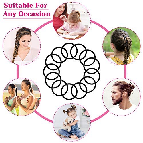 Anezus 250 Pcs Black Small Hair Ties - 3mm Elastics for Ponytails, Braids, and Everyday Styling - görsel 6