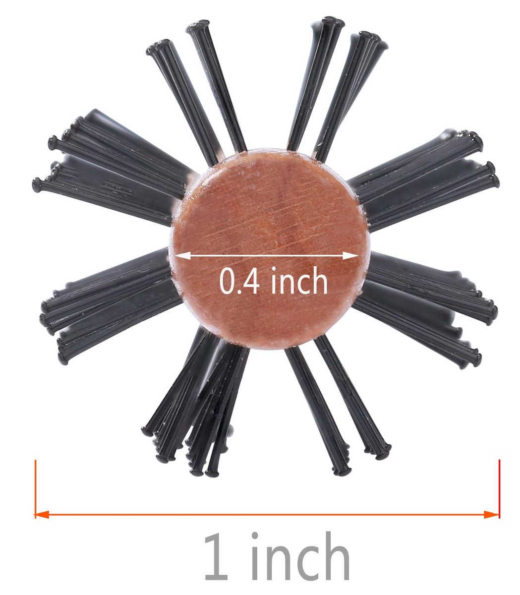 PERFEHAIR 1 Inch Mini Round Brush for Short Hair - Small Quiff Roller for Women and Men, Best for Thin Hair, Bangs, Beard Styling, Lifting, Curling - Off White, Nylon Bristles Avelisse