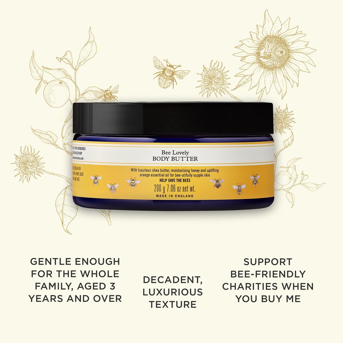 Neal's Yard Remedies Bee Lovely Body Butter - Nourishing Moisturizer for Dry Skin, 7.05 oz - görsel 5