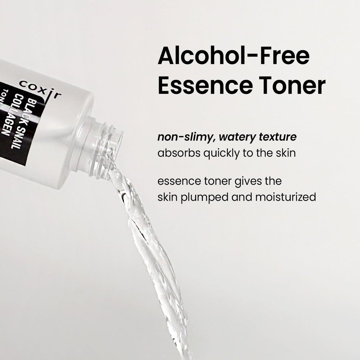 coxir Black Snail Collagen Toner – Hydrating Essence Toner with Snail Mucin & Black Rice Complex for Skin Texture Moisture Balance | Lightweight Korean Skincare for All Skin Types (5.07 fl.oz) - görsel 11