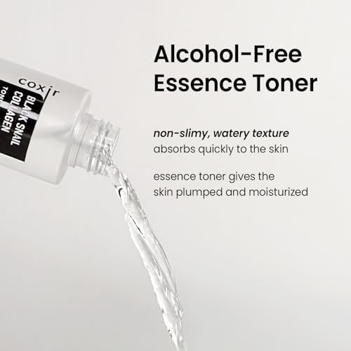 coxir Black Snail Collagen Toner – Hydrating Essence Toner with Snail Mucin & Black Rice Complex for Skin Texture Moisture Balance | Lightweight Korean Skincare for All Skin Types (5.07 fl.oz) - görsel 12