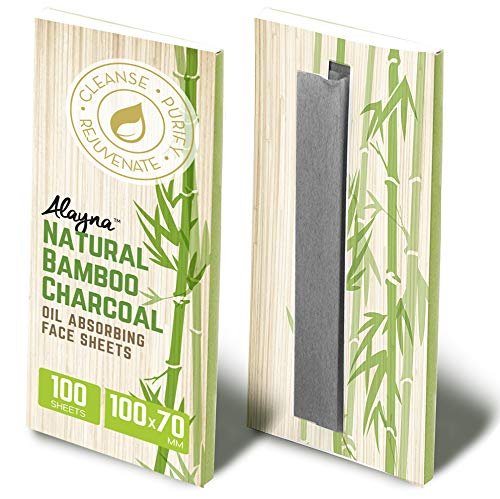 Natural Bamboo Charcoal Oil Blotting Sheets – 300 Pcs Organic Blotting Paper for Face, Absorbs Excess Shine, 3 Pack Avelisse
