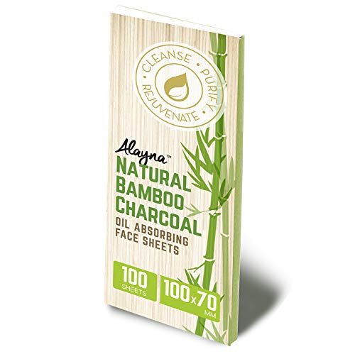 Natural Bamboo Charcoal Oil Blotting Sheets – 300 Pcs Organic Blotting Paper for Face, Absorbs Excess Shine, 3 Pack Avelisse