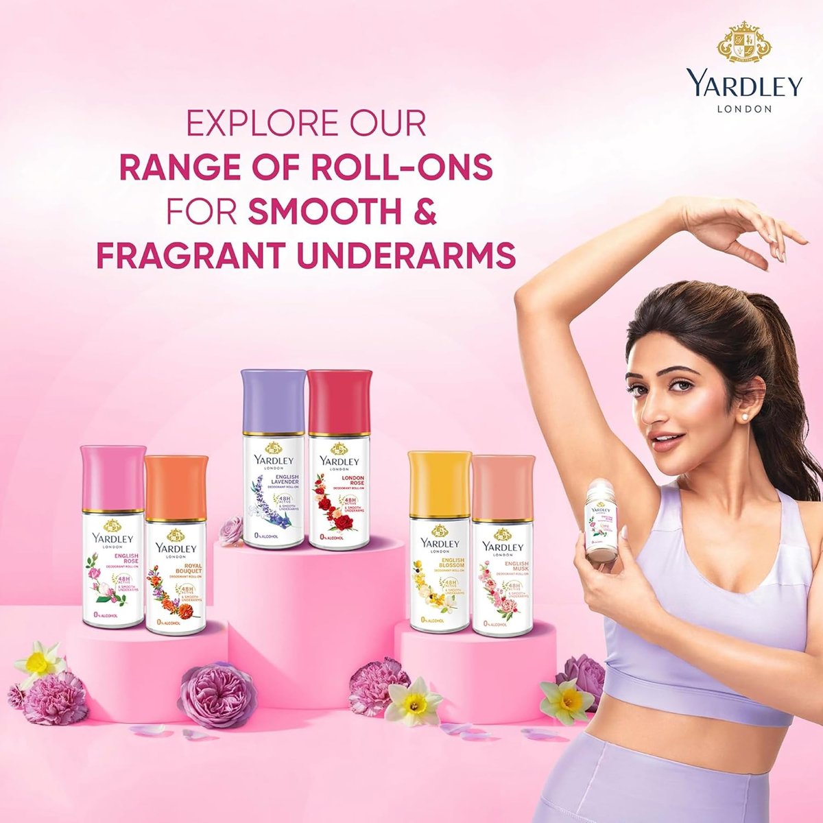 Yardley London English Rose Anti-Perspirant Deodorant Roll-On | 48-Hour Active | Alcohol-Free | 1.7oz (50ml) - görsel 17