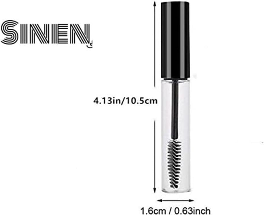 Sinen 3pcs 10ml Empty Mascara Tube Wand Eyelash Cream Container Bottle with Rubber Inserts, Funnels, and Transfer Pipettes - görsel 3