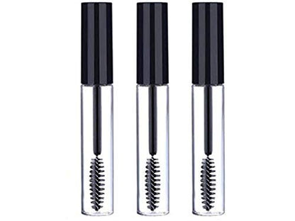 Sinen 3pcs 10ml Empty Mascara Tube Wand Eyelash Cream Container Bottle with Rubber Inserts, Funnels, and Transfer Pipettes