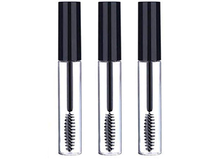 Sinen 3pcs 10ml Empty Mascara Tube Wand Eyelash Cream Container Bottle with Rubber Inserts, Funnels, and Transfer Pipettes