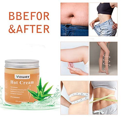 Viowey Hot Cream Fat Burning Cream for Tummy, Abdomen, Belly, Legs, Arms, Buttocks and Waist, 8.8 oz Avelisse