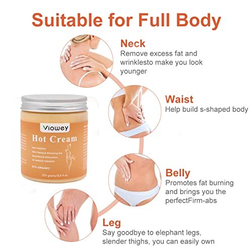 Viowey Hot Cream Fat Burning Cream for Tummy, Abdomen, Belly, Legs, Arms, Buttocks and Waist, 8.8 oz Avelisse