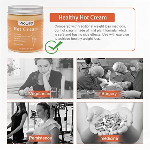 Viowey Hot Cream Fat Burning Cream for Tummy, Abdomen, Belly, Legs, Arms, Buttocks and Waist, 8.8 oz Avelisse