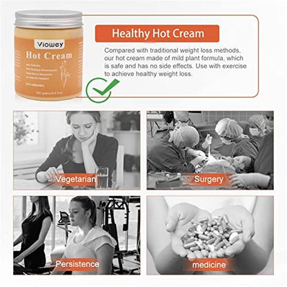 Viowey Hot Cream Fat Burning Cream for Tummy, Abdomen, Belly, Legs, Arms, Buttocks and Waist, 8.8 oz Avelisse