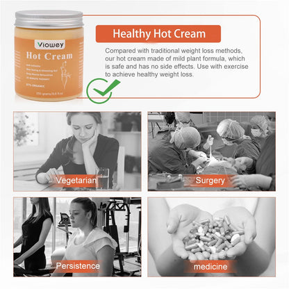 Viowey Hot Cream Fat Burning Cream for Tummy, Abdomen, Belly, Legs, Arms, Buttocks and Waist, 8.8 oz Avelisse