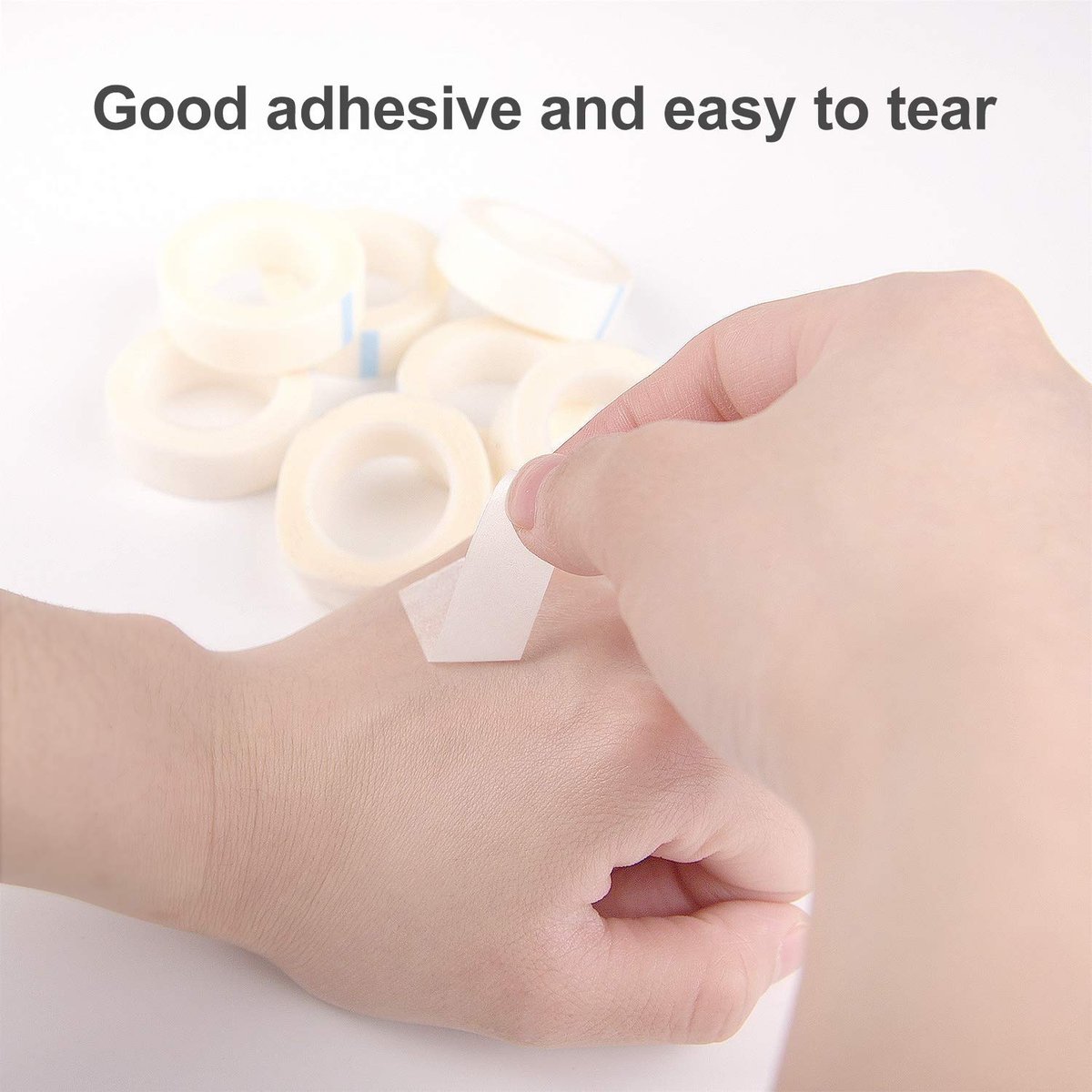 TUPARKA 8 Rolls White Eyelash Tape – Adhesive Lash Tape for Eyelash Extension Supply, 9M Each Roll - görsel 9
