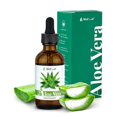 Well's Oil Aloe Vera Oil – Hydrating & Nourishing Natural Oil for Healthy Hair and Skin, 2 Fl Oz Avelisse