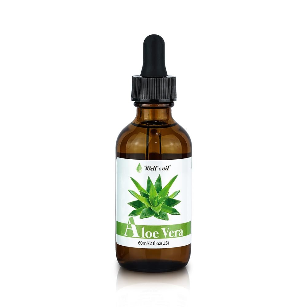 Well's Oil Aloe Vera Oil – Hydrating & Nourishing Natural Oil for Healthy Hair and Skin, 2 Fl Oz Avelisse