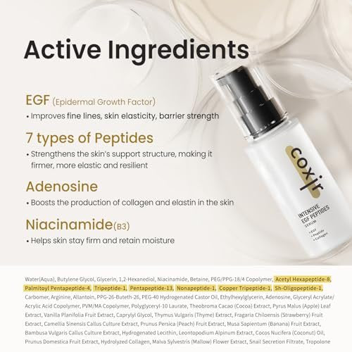 Coxir Intensive EGF Peptides Serum – Korean Firming & Hydrating Face Serum with Epidermal Growth Factor - görsel 10