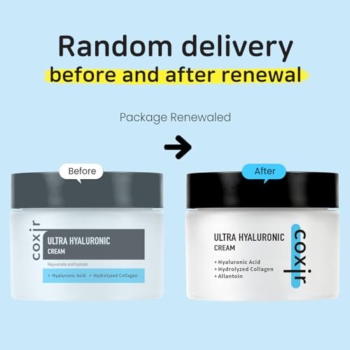 coxir Ultra Hyaluronic Cream – Intense Hydration Moisturizer for Dry, Dehydrated Skin | Hyaluronic Acid & Aloe Vera | Lightweight Korean Face Cream for Winter Dryness & Glowing Skin 50ml (1.69 fl oz) - görsel 4