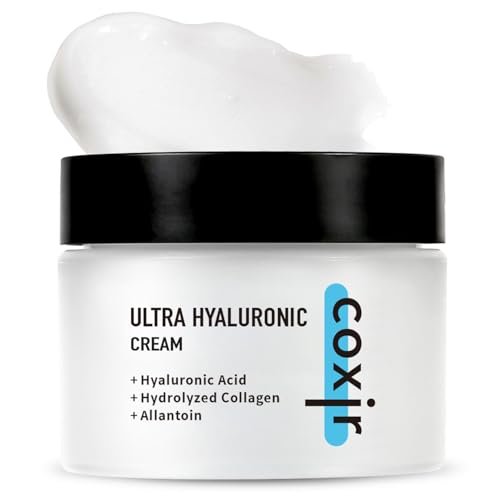 coxir Ultra Hyaluronic Cream – Intense Hydration Moisturizer for Dry, Dehydrated Skin | Hyaluronic Acid & Aloe Vera | Lightweight Korean Face Cream for Winter Dryness & Glowing Skin 50ml (1.69 fl oz) - görsel 2