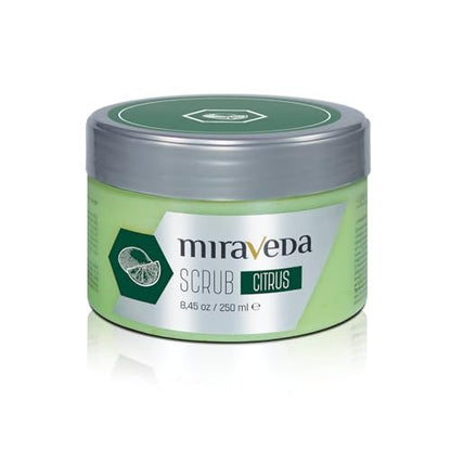 Miraveda by Italwax Citrus Scrub – 250ml / 8.45 fl oz – Coconut Oil & Lime Hand Scrub for Gentle Exfoliation