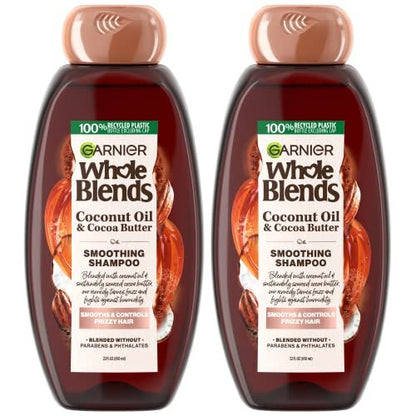 Garnier Whole Blends Coconut Oil & Cocoa Butter Smoothing Shampoo for Frizzy Hair, 22 Fl Oz (2 Count) Avelisse