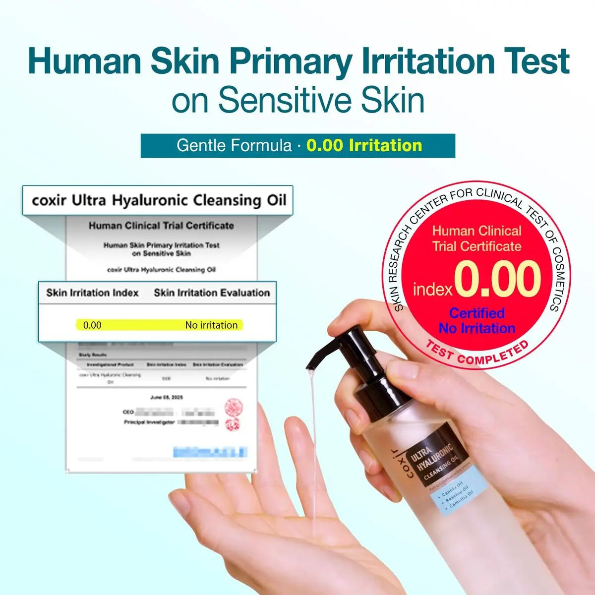 coxir Ultra Hyaluronic Cleansing Oil - Gentle Korean Oil Cleanser for Makeup Removal, Blackheads & Pore Care, Multi-Layer Hyaluronic Acid, Vegan & Non-Comedogenic, 5.07 fl oz Avelisse
