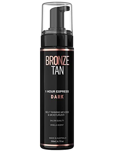 Bronze Tan Self Tanner Mousse Dark Self Tan Foam - Sunless Tanner for All Skin Tones, Salon Quality, Vanilla Scented (200 ml/6.7 oz) Avelisse