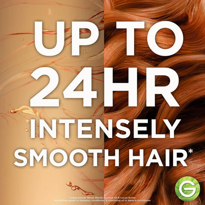 Garnier Whole Blends Coconut Oil & Cocoa Butter Smoothing Shampoo and Conditioner Set for Frizzy Hair, 22 Fl Oz (2 Items)