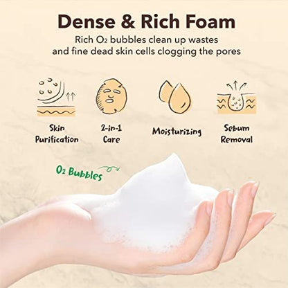 PUREDERM Deep Purifying Green O2 Bubble Mask - 5 Pack, 0.88 oz Each, Korean Beauty Bubble Mask for Deep Cleansing and Pore Care