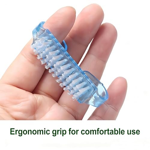 12-Pack Handle Grip Nail Brush (Assorted Colors) – Fingernail Scrub Cleaning Brushes for Men and Women, Pedicure Brush Set - görsel 16