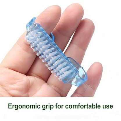 12-Pack Handle Grip Nail Brush (Assorted Colors) – Fingernail Scrub Cleaning Brushes for Men and Women, Pedicure Brush Set