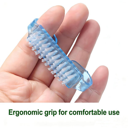 12-Pack Handle Grip Nail Brush (Assorted Colors) – Fingernail Scrub Cleaning Brushes for Men and Women, Pedicure Brush Set