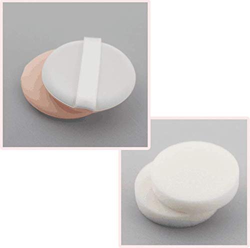 DNHCLL White Empty Luxurious Portable Air Cushion Puff Box - 15ml/0.5oz Glass BB Cream Container with Mirror and Sponge Avelisse
