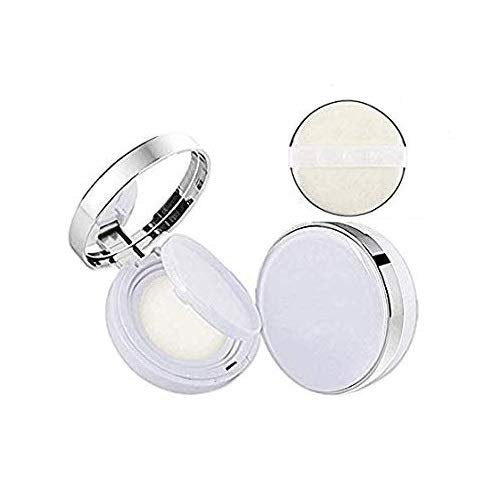 DNHCLL White Empty Luxurious Portable Air Cushion Puff Box - 15ml/0.5oz Glass BB Cream Container with Mirror and Sponge Avelisse