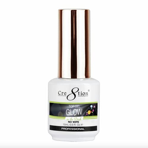 Cre8tion Glow in The Dark Soak Off Top Coat Gel Polish - LED UV Lamp Required - 0.5 fl oz Avelisse
